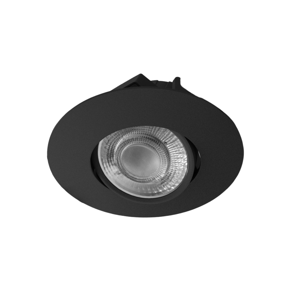 VIO, Einbauspot, D=90mm, 680lm, 2700K/3200K/4000K, Schwarz